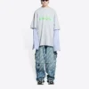 Camiseta con capas y logotipo Slime «Gris» 671401TLVF11203