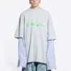 Camiseta con capas y logotipo Slime «Gris» 671401TLVF11203