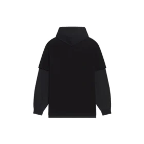 Camiseta con capucha de manga larga doble «Slime» «Negra» 681029TLVF11069