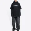 Camiseta con capucha de manga larga doble «Slime» «Negra» 681029TLVF11069