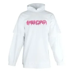 Camiseta con capucha de manga larga doble «White Bubblegum» de Slime 681029TLVF10901