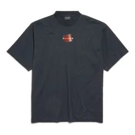 Camiseta con cinta en la espalda de Balenciaga «Negro» 764235TSVG28737