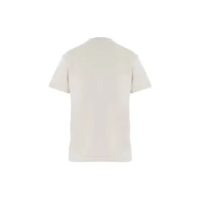 Camiseta con cuello redondo y logotipo, gris/blanco 612964TJVD99054