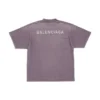 Camiseta con espalda al descubierto, corte medio «Purple Grey» 764235TPVK15500