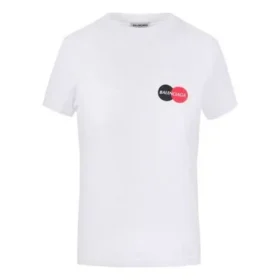 Camiseta con estampado, cuello redondo y manga corta, color blanco 612964TIV799000