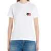 Camiseta con estampado, cuello redondo y manga corta, color blanco 612964TIV799000
