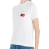 Camiseta con estampado, cuello redondo y manga corta, color blanco 612964TIV799000