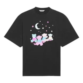 Camiseta con estampado Love Bear de la colección SS21, negra 641532TJVI11000