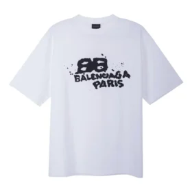 Camiseta con icono BB Icon dibujado a mano, corte medio «Blanco Negro» 612966TNVN49040