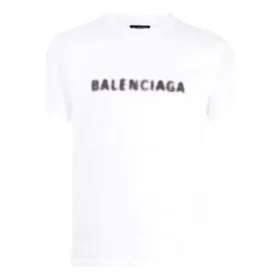 Camiseta con logotipo difuminado «Blanco Negro» 661705TKVD59040