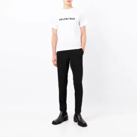 Camiseta con logotipo difuminado «Blanco Negro» 661705TKVD59040