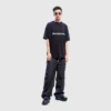 Camiseta con logotipo difuminado «Negro-azul» 661705TKVD51070