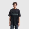 Camiseta con logotipo difuminado «Negro-azul» 661705TKVD51070
