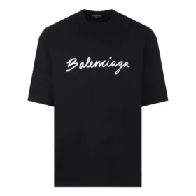 Camiseta con logotipo en letra cursiva «Black White» 612966TMVB41070