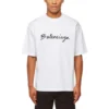 Camiseta con logotipo en letra cursiva «Blanco/Negro» 612966TMVB49040