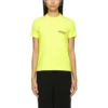 Camiseta con logotipo estampado, cuello redondo, amarilla 612964TJVF77110