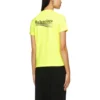 Camiseta con logotipo estampado, cuello redondo, amarilla 612964TJVF77110