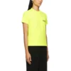 Camiseta con logotipo estampado, cuello redondo, amarilla 612964TJVF77110