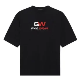 Camiseta con logotipo para gimnasio «Negra» 620969TIVD51000