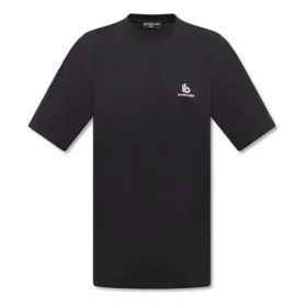 Camiseta con logotipo «Sporty B» de corte holgado «Negro» 681045TLVN11070