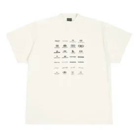 Camiseta con logotipos de archivo oversize «Blanca» 712398TNVQ79784