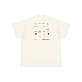 Camiseta con logotipos de archivo oversize «Blanca» 712398TNVQ79784