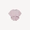 Camiseta corta de mujer con cola en rosa empolvado Camiseta corta de mujer con cola en rosa empolvado