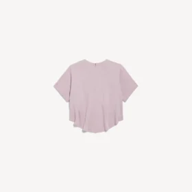 Camiseta corta de mujer con cola en rosa empolvado