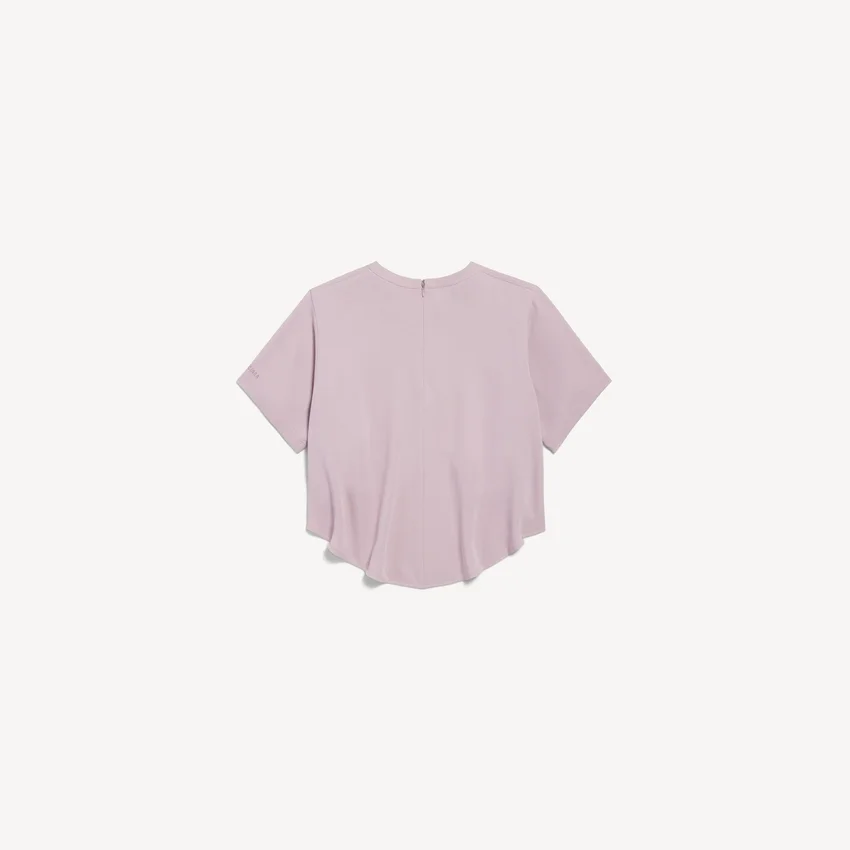 Camiseta corta de mujer con cola en rosa empolvado Camiseta corta de mujer con cola en rosa empolvado