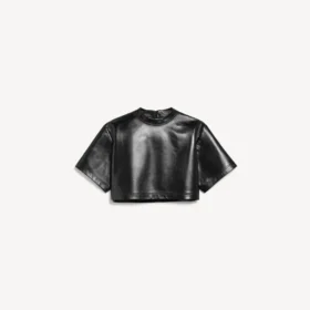 Camiseta corta de mujer en negro Camiseta corta de mujer en negro