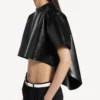 Camiseta corta de mujer «Train» en negro