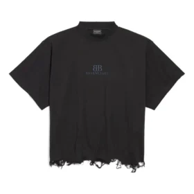 Camiseta corta oversize BB Classic de Balenciaga «Negro» 783399TQVS81083