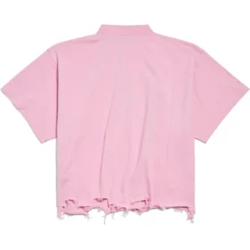 Camiseta corta oversize BB Classic de Balenciaga «Pink» 783399TQVS85708
