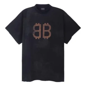 Camiseta «Crypto» oversize «Black Faded» 739028TOVN81055