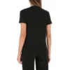 Camiseta de algodón con estampado del logotipo de la temporada SS21, negra, 612964TJVD91034