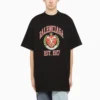 Camiseta de algodón con estampado del logotipo universitario «Black» 676589TLV898067