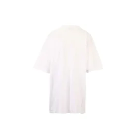 Camiseta de algodón con logotipo, cuello redondo y manga corta para hombre de Balenciaga, colección primavera-verano 2021, color blanco, 641655TJV879040
