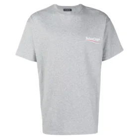 Camiseta de algodón con logotipo político «Gris» BLGA-508203-TAV44-GY