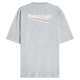 Camiseta de algodón con logotipo político «Gris» BLGA-508203-TAV44-GY