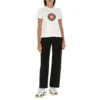 Camiseta de algodón estampada de manga corta, blanca 612964TJVD69000