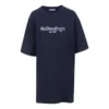 Camiseta de algodón oversize «Azul oscuro» 583218TFV44