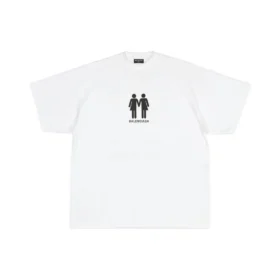 Camiseta de algodón oversize Pride 22 «Blanco y negro» 694576TMVO20904