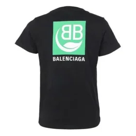 Camiseta de algodón sostenible de manga corta, negra 578133THV631000