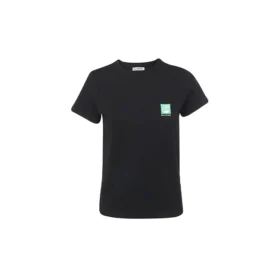 Camiseta de algodón sostenible de manga corta, negra 578133THV631000