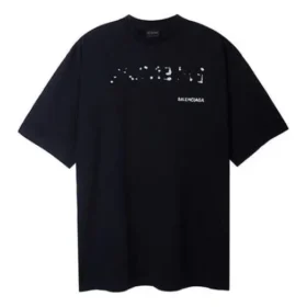 Camiseta de Balenciaga con diseño dibujado a mano, corte grande «Negro» 641675TOVO51070