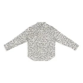 Camiseta de corte amplio con tiras con el logotipo por toda la prenda «Gris» 662983TML201240