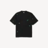 Camiseta de corte medio para hombre «520 stickers» en negro/verde