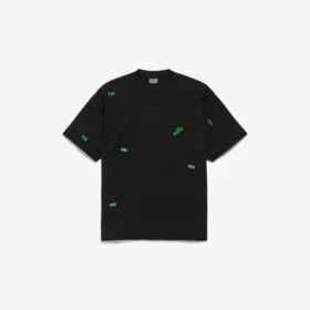 Camiseta de corte medio para hombre «520 stickers» en negro/verde
