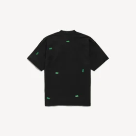 Camiseta de corte medio para hombre «520 stickers» en negro/verde
