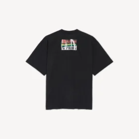 Camiseta de corte medio para hombre «Bumper Stickers» en negro